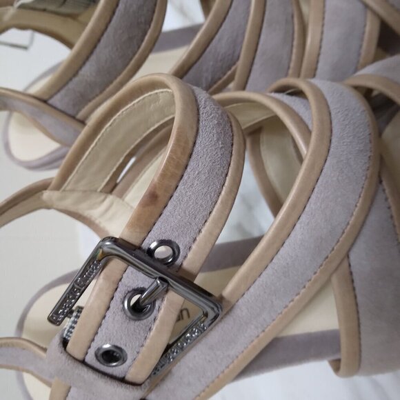 Alexandre Birman | Suede Slingback Wedge Platform Sandals | Sz 10 - Picture 13 of 13